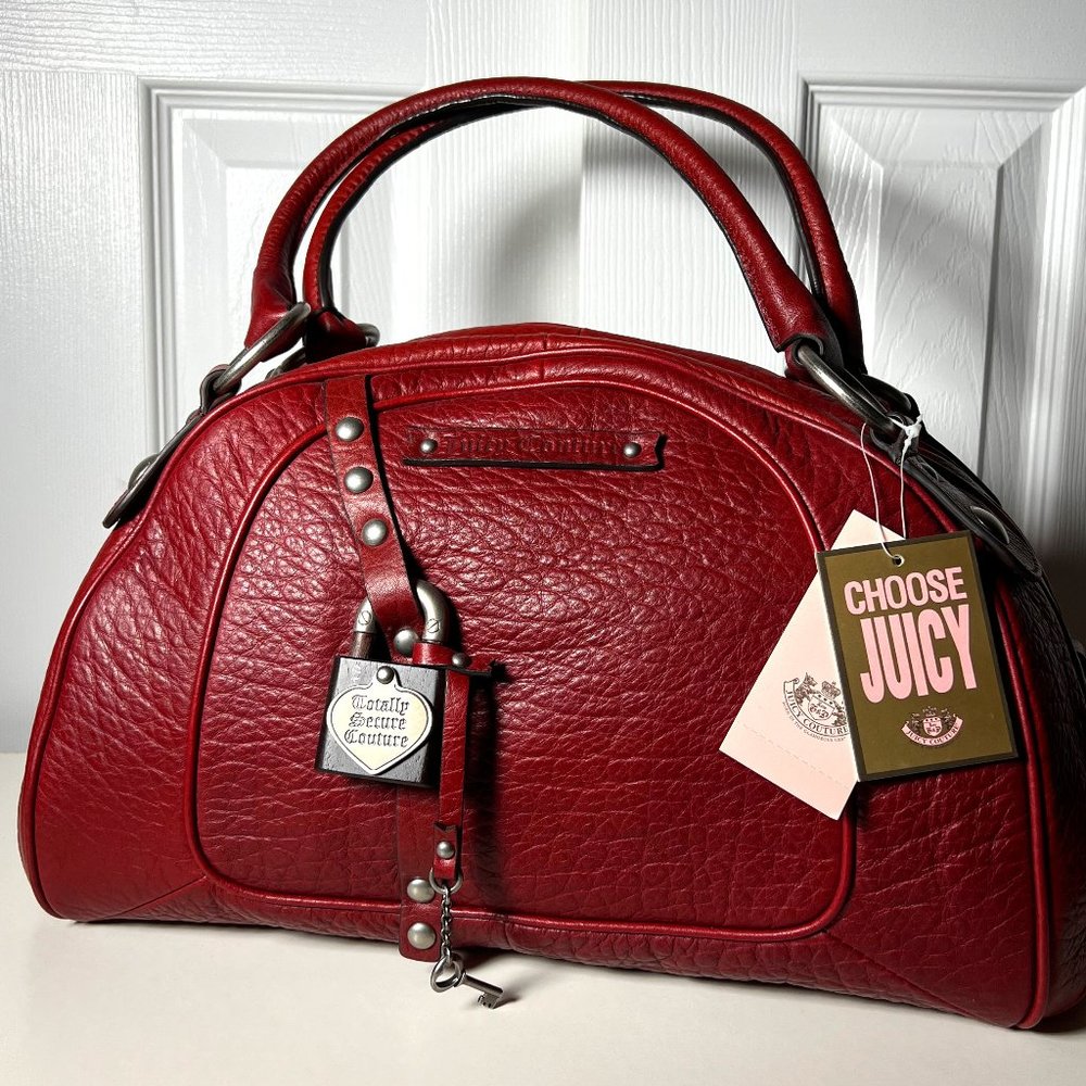 JUICY COUTURE Riot red Leather Doctor Satchel/shoulder Bag-BRAND NEW with tags